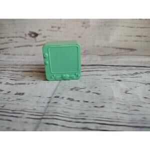 Vintage Dollhouse Plastic TV M_4636_l Mint Green Plastic Dolls Furniture